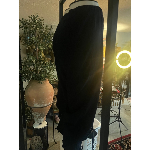 NWT women’s navy capri pants drawstring ankle baggy pants by Moses Crystal - Picture 7 of 13